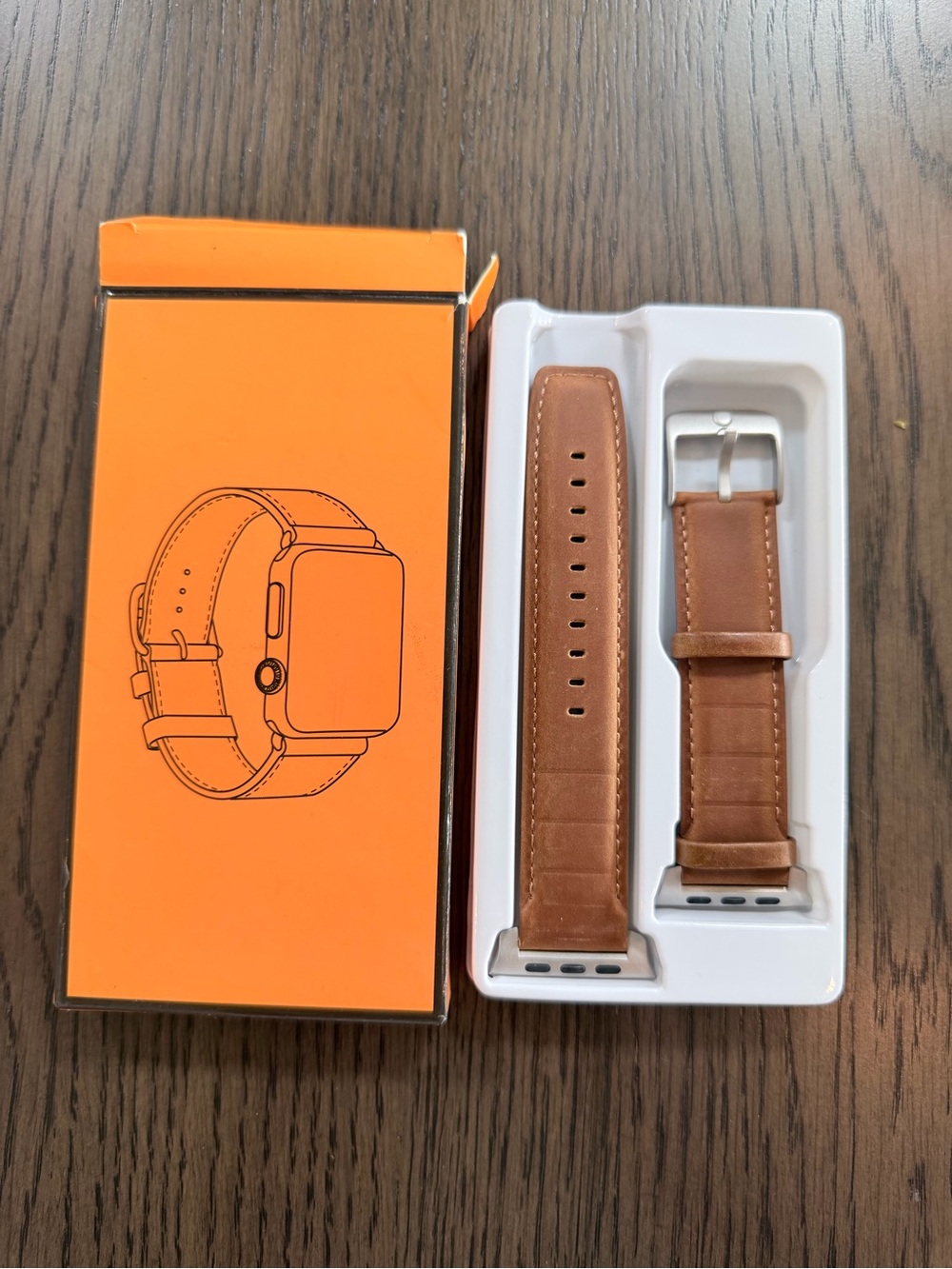Leather Watch Band Strap for Apple Smartwatch - Brown